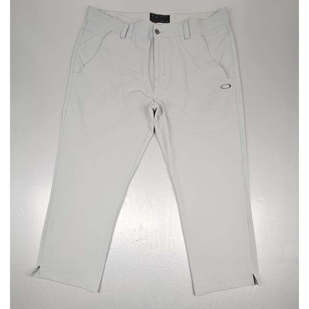 Oakley Pants Mens 40x32 Gray Chino Golf Performance Fit Split Ankle